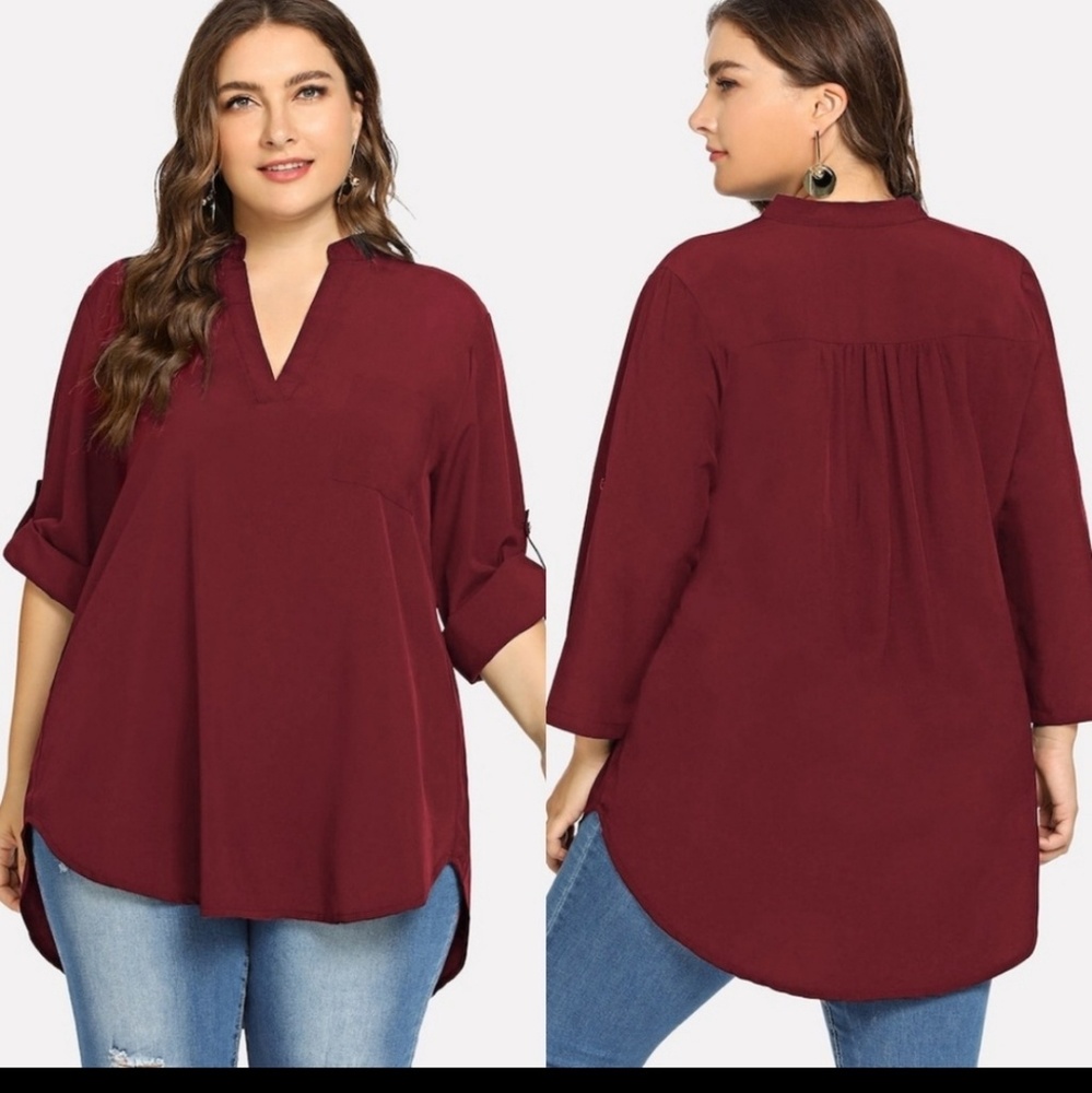 Dark Red Tunic top